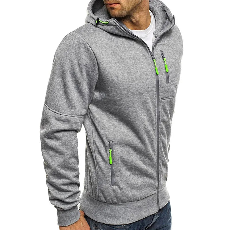 FGKKS Men's Hooded Jackets Coats Zipper Fashion Brand Hoodies Mens Outerwear Casual Hoodies Sweatshirts Male