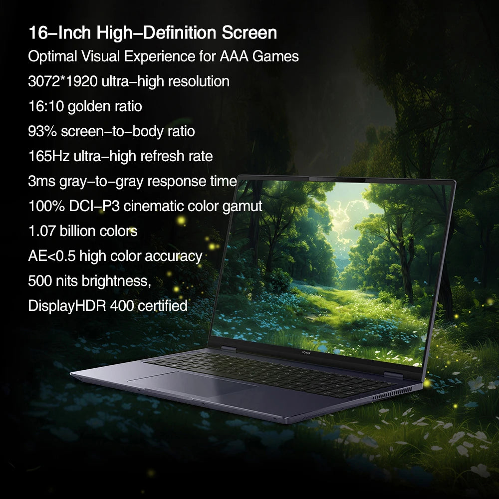 HONOR MagicBook Pro 16 HUNTER 2024 Gaming Laptop Intel Ultra 5 7 NVIDIA RTX 4060 24 32GB 1TB 16" Inch 3K 165Hz Gamer Computer PC