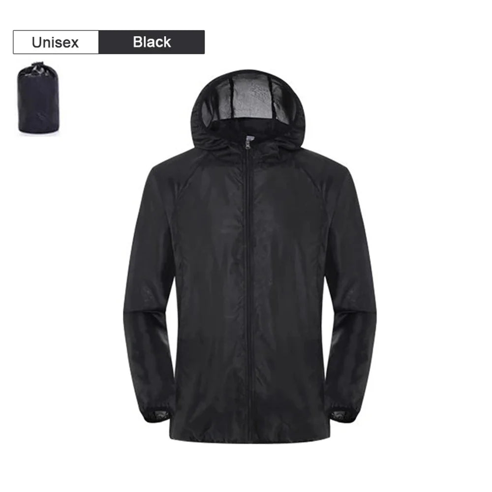 Camping Rain Jacket Men Women Waterproof Sun Protection Clothing Fishing Hunting Clothes Quick Dry Skin Windbreaker