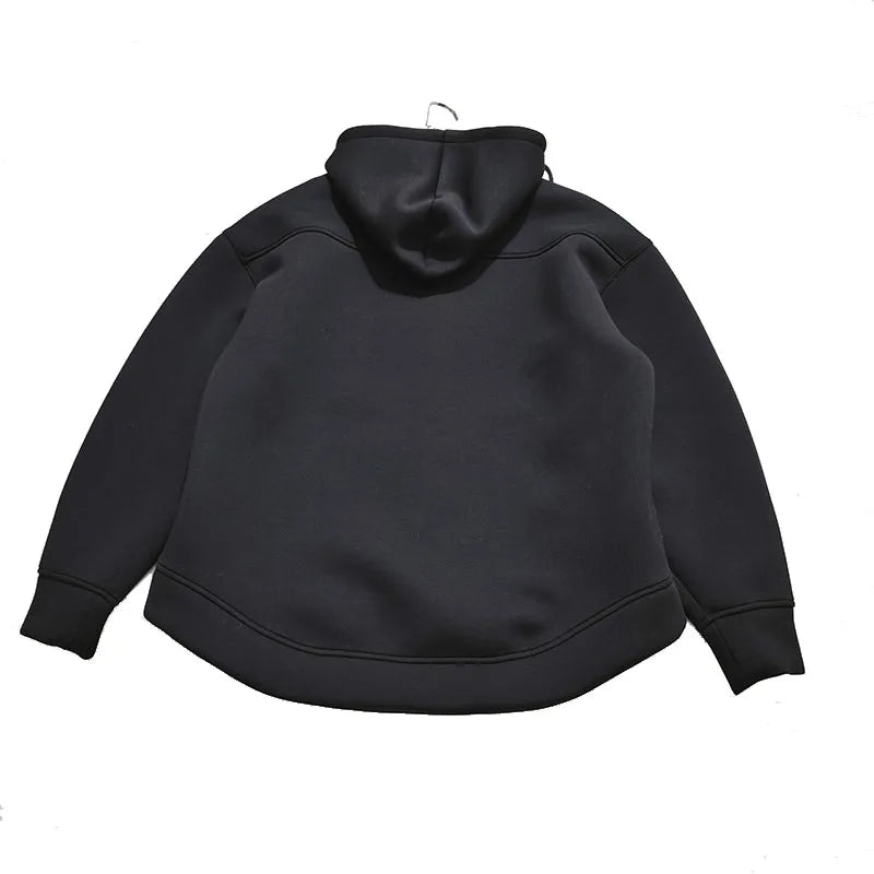 Winter New Women's Zipper Hoodie High Street Unisex style Double Pockets Oversize Loose Sweatshirts Outerwear Top