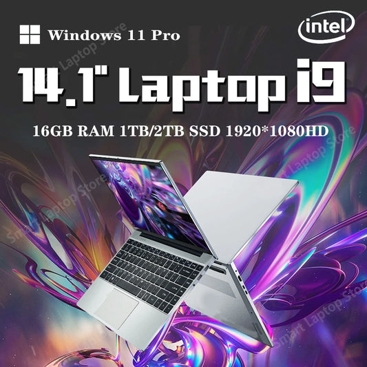 2025 Gaming Laptop Computer Windows 11 Pro 14.1" Intel CORE i9 8950HK 16GB DDR4 1TB 2TB SSD 1920*1080 Office Gaming PC notebook